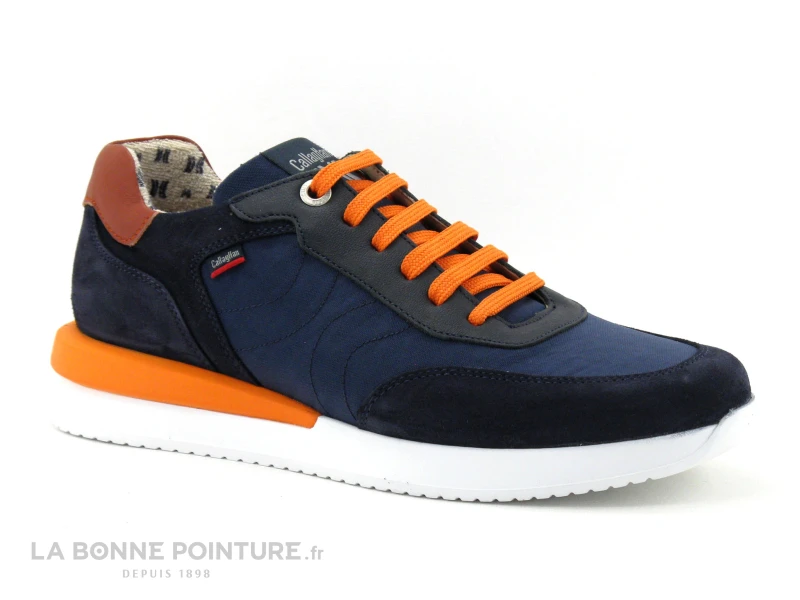 Callaghan 51100 Luxe - Bleu Marine - Orange - Basket Homme 1 Callaghan 51100 Luxe - Bleu Marine - Orange - Basket Homme