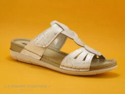 Morans MELIANDE Blanc Python - Dessus Perles - Mule Femme