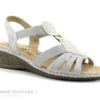 Sweet R MANOCO Blanc Argent - Strasses - Sandale Femme