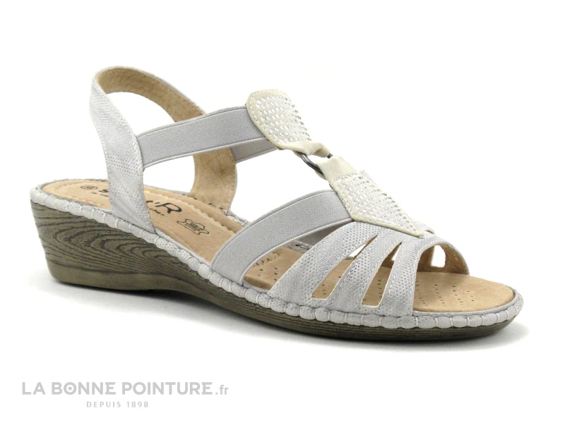 Sweet R MANOCO Blanc Argent - Strasses - Sandale Femme 1 Sweet R MANOCO Blanc Argent - Strasses - Sandale Femme