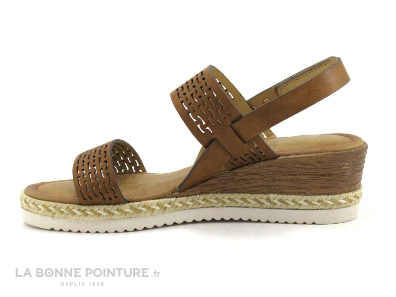 Jet 7 MOLLETE Camel - Sandale Marron - Talon Compense 2 Jet 7 MOLLETE Camel - Sandale Marron - Talon Compense – Image 2